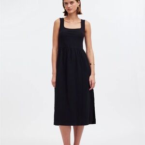 Madewell Knit Tank black Midi Dress size medium